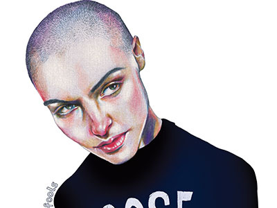 Loose Rap colour drawing face illustration pencil portrait
