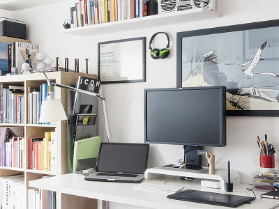 My desk apple desk home mac macbook office setup type workspace