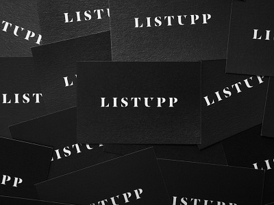Listupp — New version business cards collateral ecommerce fashion florence invite onecolor print startup stationery time