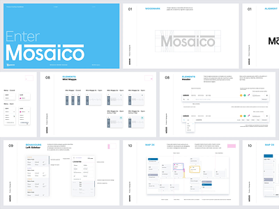 Mosaico — Identity art direction brand clinical control identity layout medical product design ui