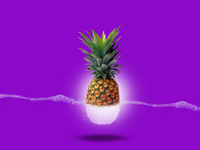 Pineapple water effect creative design effect light paineapple water