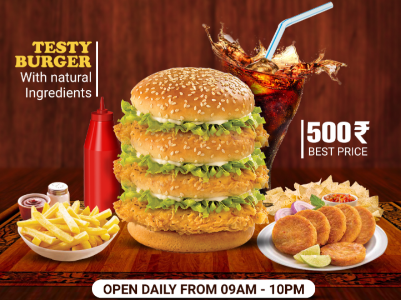 Burger flyer by Sheikh Saddam on Dribbble