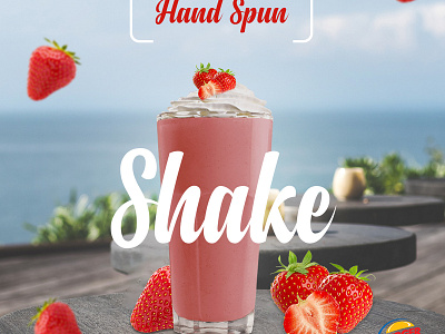 Strawberry Shake cretive design shake strawberry