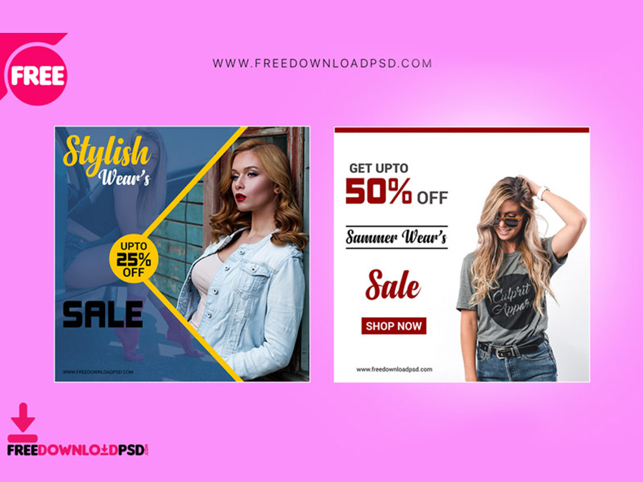 Download Stylish Wears Social Media Psd Template Set By Sheikh Saddam On Dribbble PSD Mockup Templates