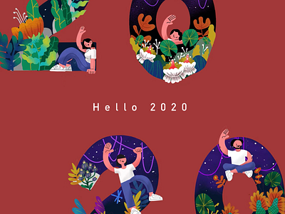Hello, 2020 illustration