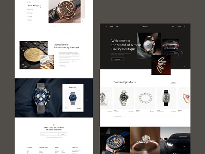 Bitorio - Bitcoin Luxury Boutique bitcoin design luxury ui ux webdesign website