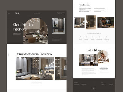 Klein Interiors - Home concept design interior studio ui ux web webdesign website
