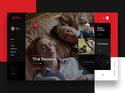 Netflix - Website Concept concept films movie netflix ui ux web webdesign