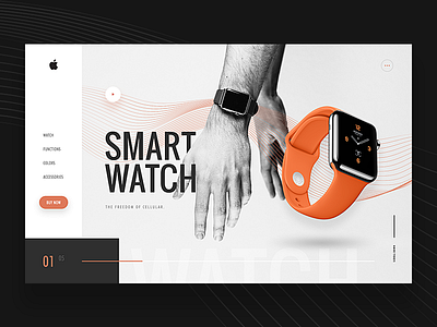 Apple - Website Concept apple concept orange ui ux watch web webdesign