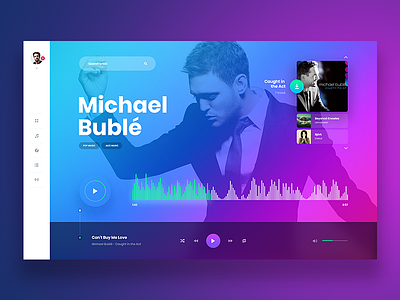 Music Player - Website Concept by Łukasz Żydek on Dribbble
