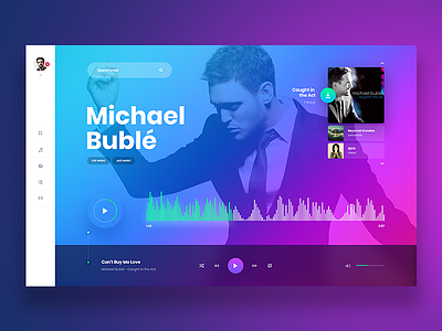 Music Player - Website Concept app concept music player ui ux web webdesign