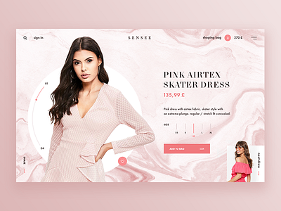 Sensee - Website clothes dress fashion minimal ui ux web webdesign woman