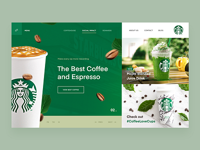 Starbucks - Website Concept cafe coffee design drink starbucks ui ux website
