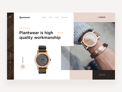 Plantwear - Website Concept concept plantwear time ui ux watch web webdesign