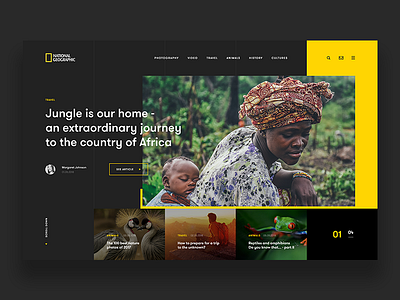 National Geographic - Website Concept animal concept geographic national nature travel ui ux web webdesign