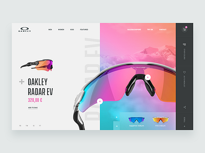 Oakley - Website Concept design glasses oakley sunglasses ui ux web
