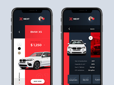 Car Rent - App Mobile app auto bmw car concept rent ui ux web webdesign