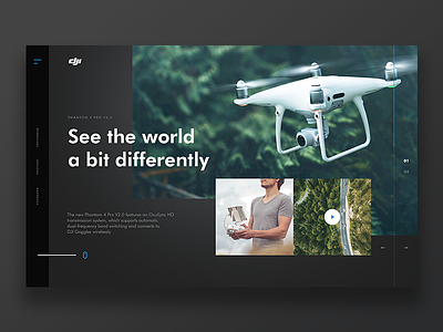 DJI - Website Concept concept dji drone phanton pro ui ux web webdesign