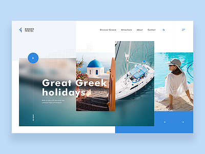 Greece Travel - Website Concept concept greece holiday summer ui ux web webdesign