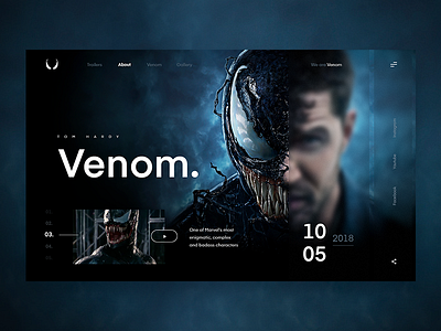 Venom - Screen concept design marvel screen ui ux venom web website