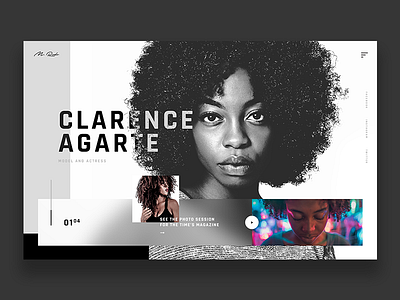 Photographer - Website Concept actress afro black design models photographer ui ux web white woman
