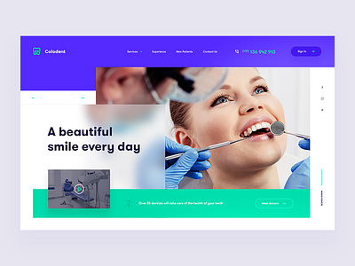 Colodent Dentist - Website dentist design smile stomatology web webdesign woman