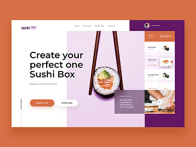 Sushi Box - Website Concept box box design order sushi sushibox ux web website
