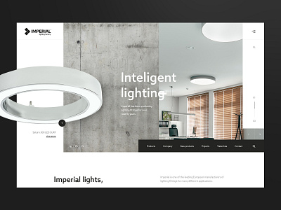 Imperial Lighting Factory black concept design lamp lighting ui ux web webdesign website
