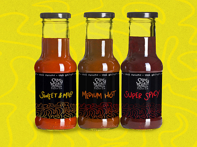 Hot sauce logo and label design
