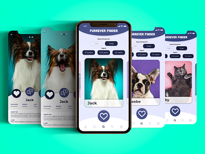 Pet Adoption App Browse Feature adobe photoshop adobexd appdesign browse feature interactiondesign pet adoption app uidesign userexperience userexperiencedesign userinterfacedesign userinterfaces uxdesign