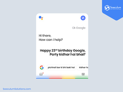 Happy 23rd birthday Google birthday birthdaywish creative google googlebirthday graphic design
