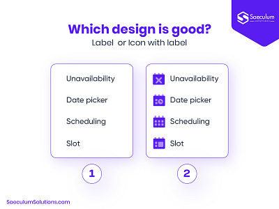 Label or Icon with label - Which design is good?