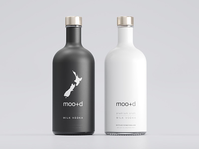 Moo+d Milk Vodka Label Design