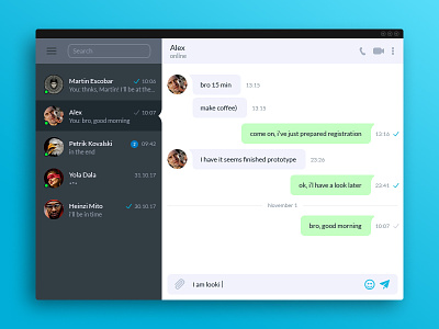 Direct Messaging | Daily UI #013 challenge chat clean dailyui dailyui013 day013 direct message email messaging messenger minimal ui