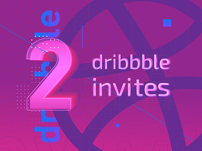 Two dribbble invitates best shot design designer draft dribbble giveaway invitation invite join player prospect ui