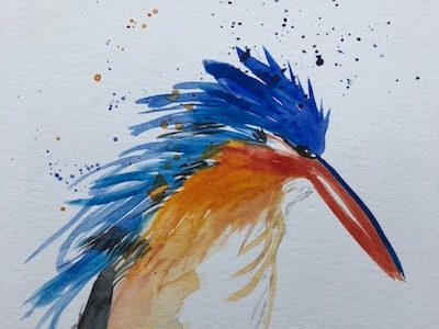 Kingfisher watercolor