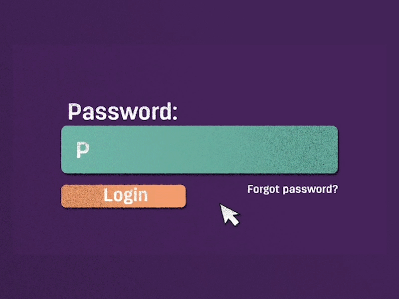 Millennial Problem #78 animation after effects illustration grainy animation forgot password