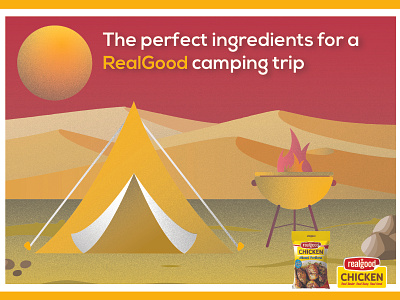 RealGood Moments Camping adobeillustator advertisement branding design grainy illustration vector