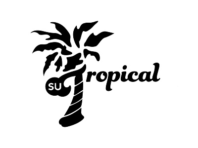 SU Tropical bar branding cafe font graphicdesign hookah identity logo mark symbol type