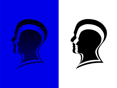 Trippler App app blue brain classic flat game icon illustration logo mark modern