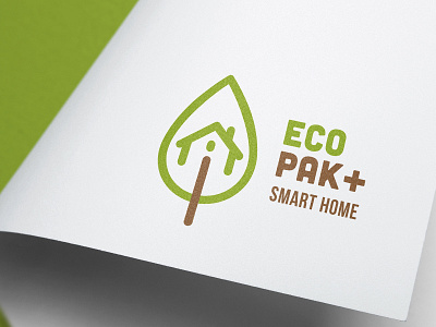 Tree logo eco ecology home house leaf smart tree