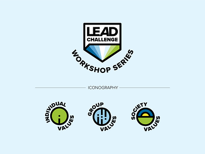 Lead Challenge Workshop Series Badge and Icons art badge badge logo brand branding clean logo vector