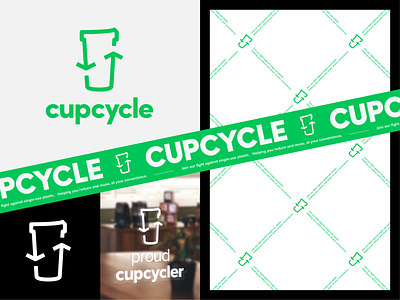 Cupcycle Branding art brand branding clean colorful logo logos pattern sticker typography vector