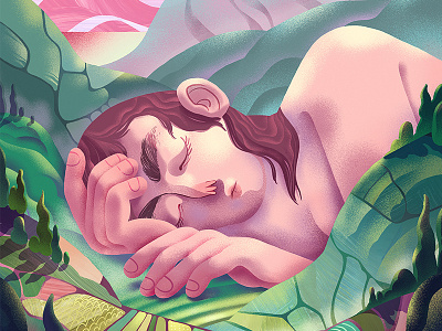 Crop of 'A place of Rest' comfort country design illustration representation women