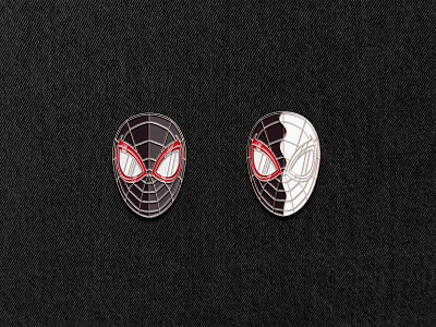 Miles Morales Enamel Pin enamel pin enamel pins geometric icon iconography miles morales pin spider man spider man spiderman temper tantrum vector