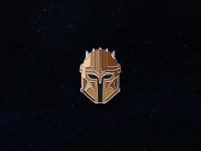 The Armorer Enamel Pin disney enamel pin enamel pins geometric icon iconography lines mandalorian pin star wars temper tantrum the armorer the mandalorian vector