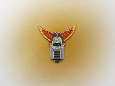 Ratchet & Clank Enamel Pin clank design enamel pin enamelpin geometric iconography icons pin pins playstation ps5 ratchet sony temper tantrum vector videogames