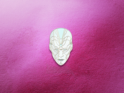 White Vision Enamel Pin enamel pin enamelpin enamelpins geometric iconography icons icons design iconset marvel marvel comics marvel studios pins scarlet witch vector vision wandavision westview white white vision