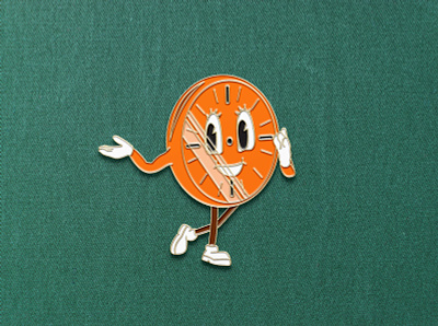 Miss Minutes Enamel Pin badge disney enamel pin geometric icon design iconography loki marvel comics marvel studios miss minutes pin pin design pins vector