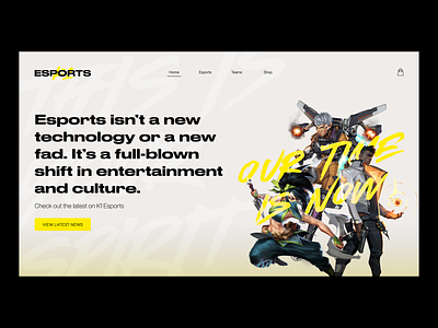 Web design — Esports landing page